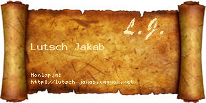Lutsch Jakab névjegykártya